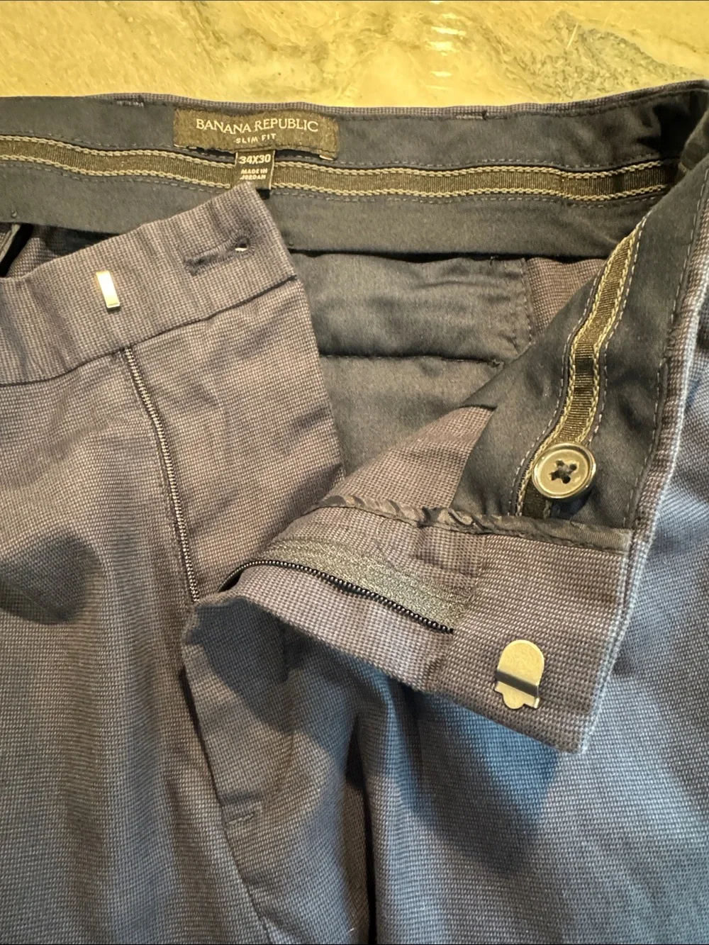 Banana Republic Slim Men's Navy Chino Pants 34x30